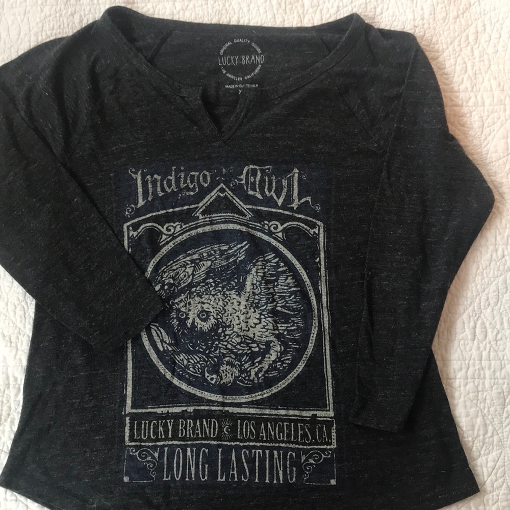 Lucky Brand 3/4 sleeve t